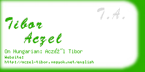 tibor aczel business card